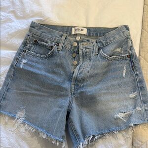 AGOLDE Women's Blue Denim Shorts